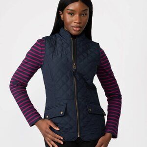 Joules Minx Showerproof Diamond Quilted Navy Gilet